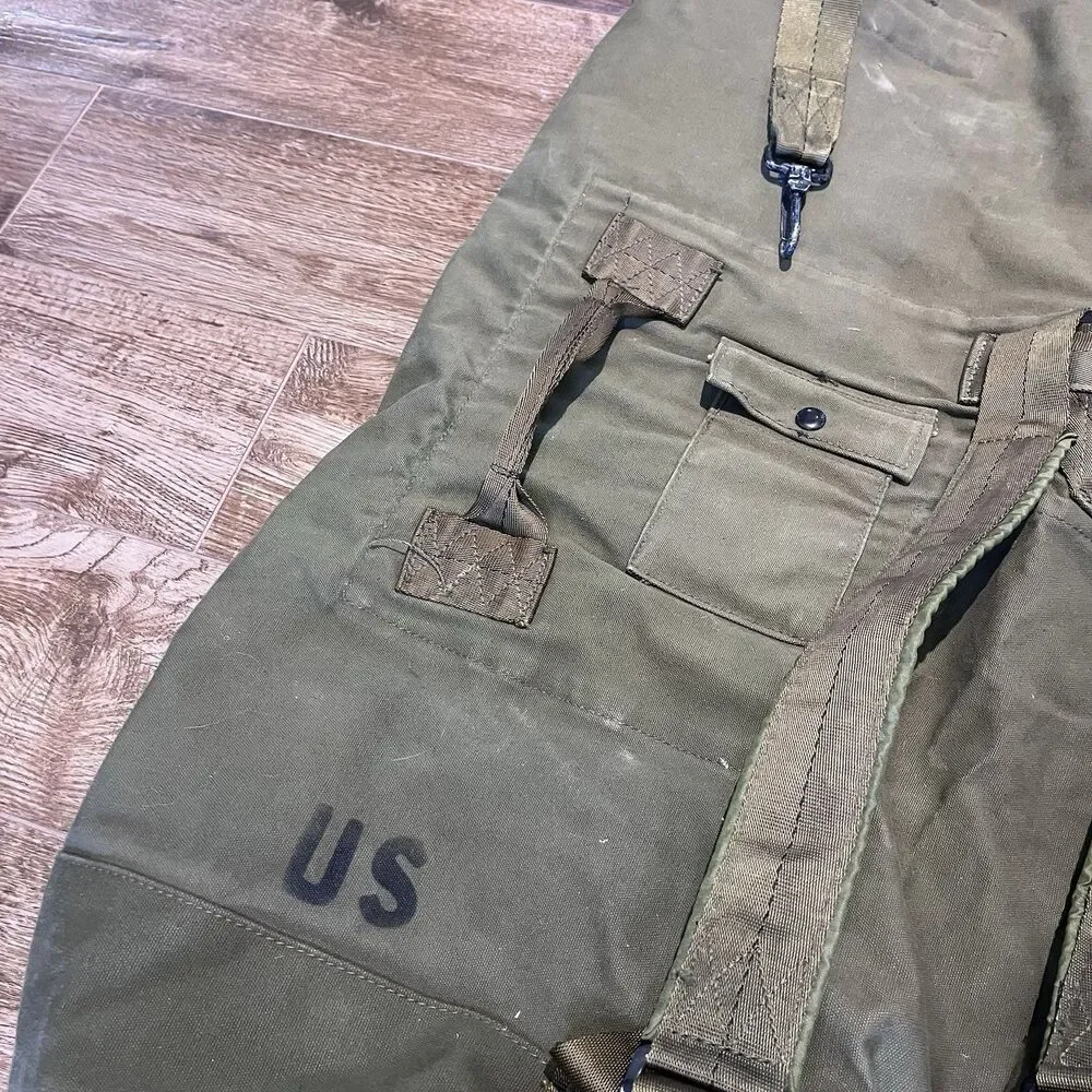 Vintage US Military Canvas Duffle Bag Olive Drab